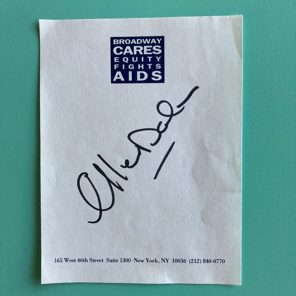 Ellen Dolan Signed BCEFA Paper 4 1/2 “X 5 1/2 As the World Turns /Guiding Light